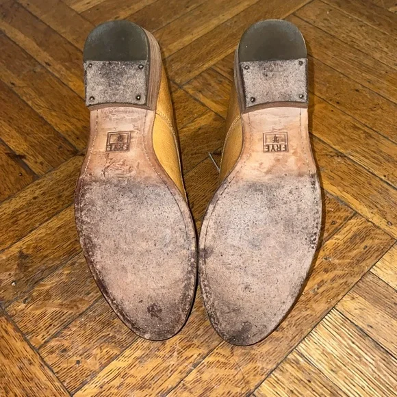 Frye Cognac Leather Lace Up Derby Oxfords Low Heel - Women’s 8.5 - Picture 6 of 8